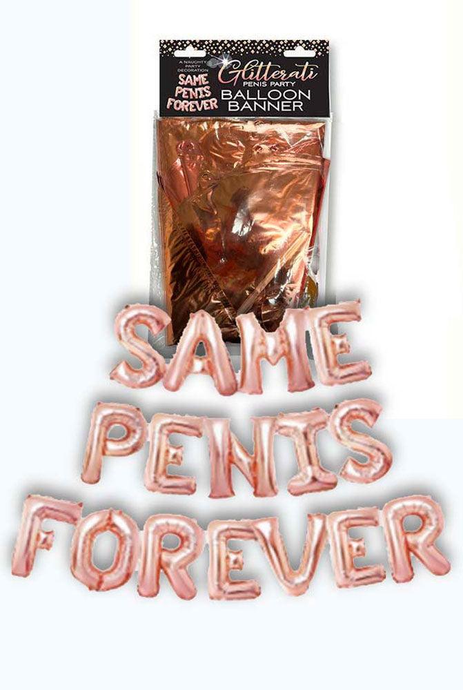 Glitterati Same Penis Balloon Banner - Pink - Love It Wet