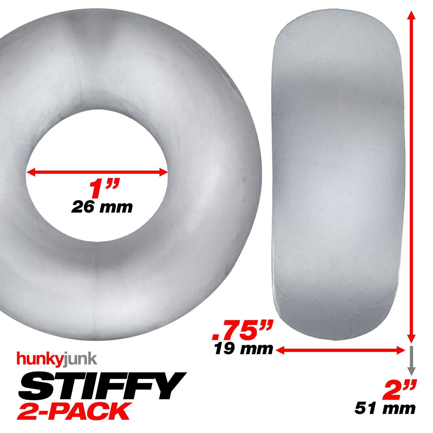 Stiffy 2 -Pack Bulge-Rings - Tar Ice - Love It Wet