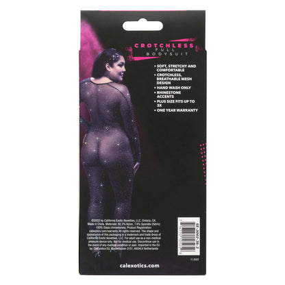 Radiance Crotchless Full Body Suit - Queen - Black - Love It Wet