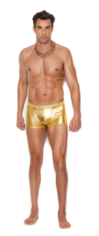 Men's Gold Lame Boxer Brief - Small/medium - Gold - Love It Wet