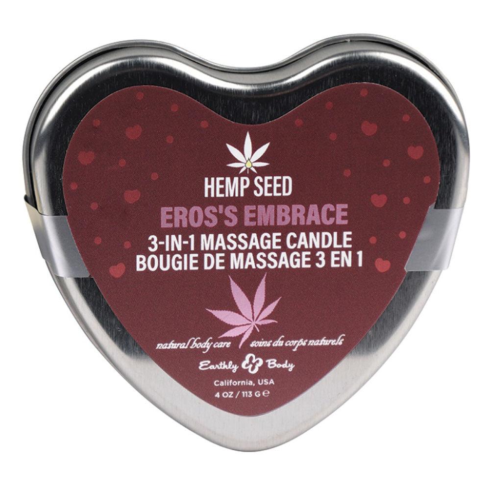 Hemp Seed 3-in-1 Valentines Day Candle - Ero's Embrace 4 Oz - Love It Wet