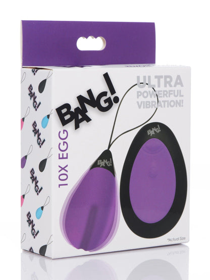 Bang - 10x Silicone Vibrating Egg - Purple - Love It Wet