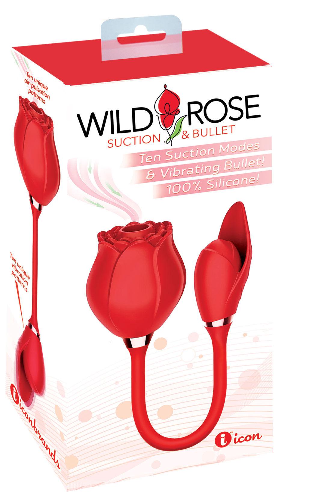 Wild Rose Suction and Bullet - Red - Love It Wet