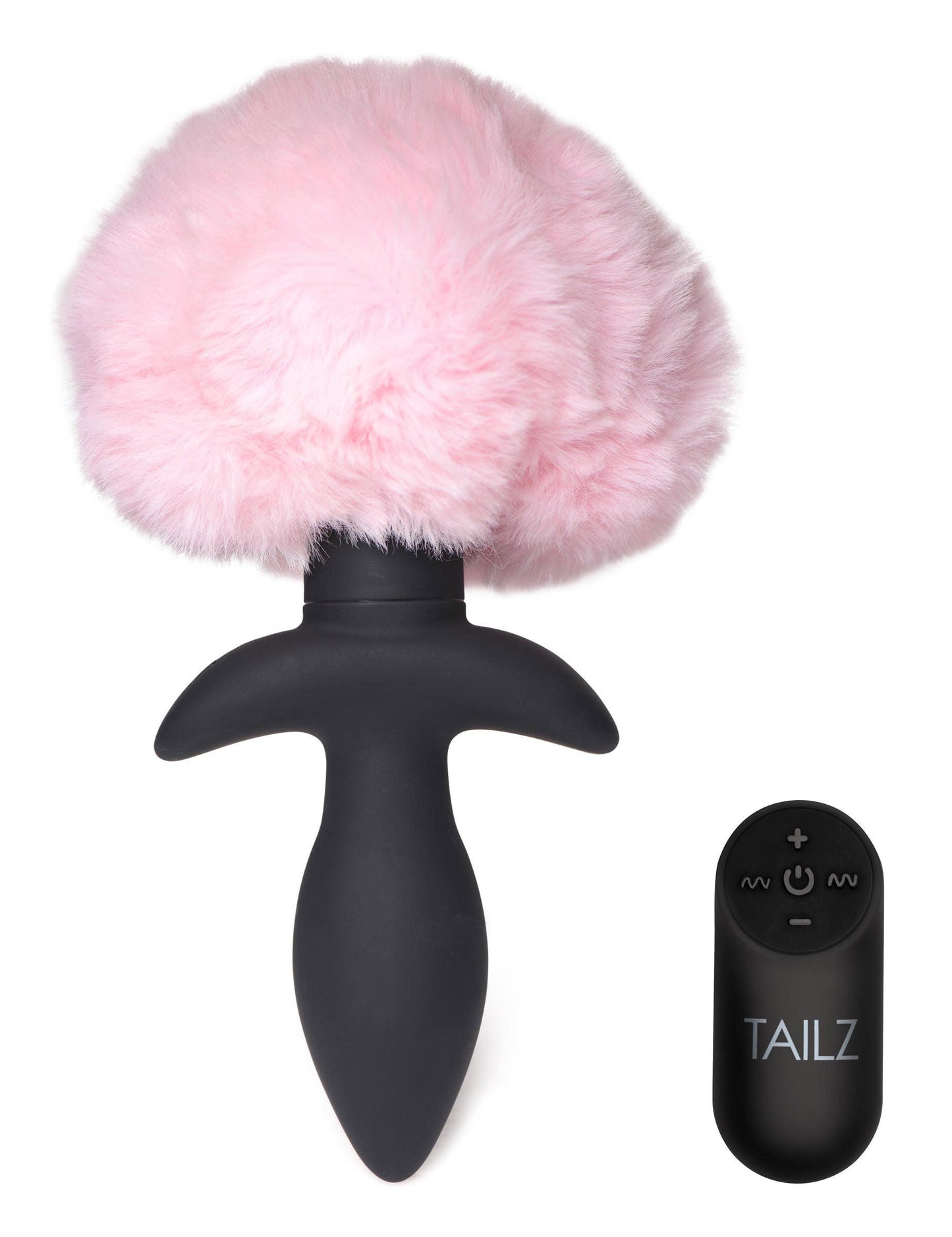 Waggerz Moving and Vibrating Bunny Tail Anal Plug - Pink - Love It Wet