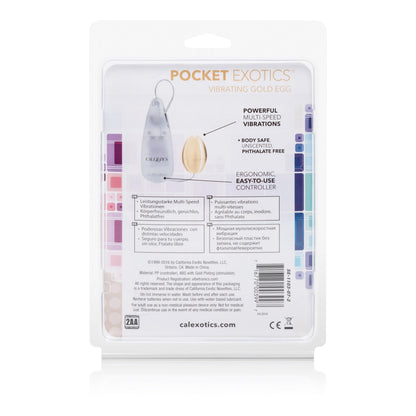 Pocket Exotics Vibrating Egg - Gold - Love It Wet