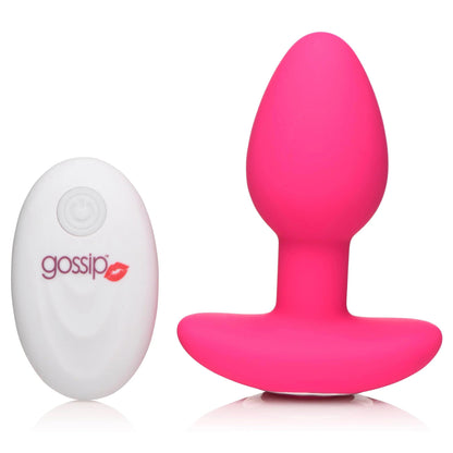 Gossip Pop Rocker 10x Vibrating Silicone Plug - Magenta - Love It Wet