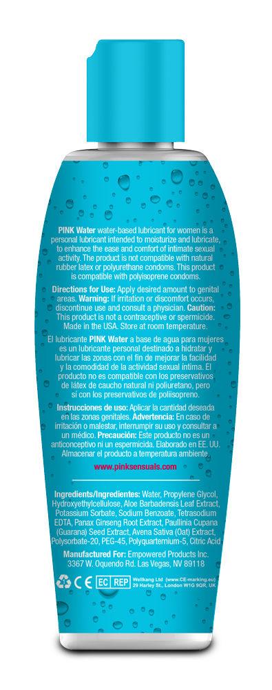 Pink Water Based Lubricant for Women - 2.8 Oz. / 80 ml - Love It Wet