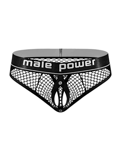 Cock Pit Net Cock Ring Thong - S/ M - Black - Love It Wet