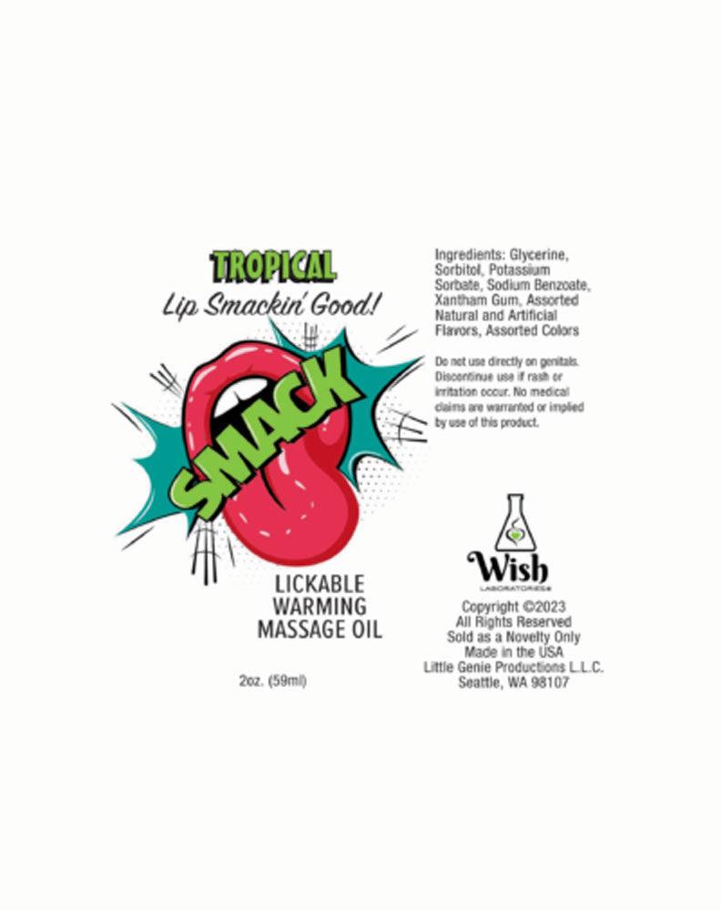 Smack Warming and Lickable Massage Oil - Tropical 2 Oz - Love It Wet