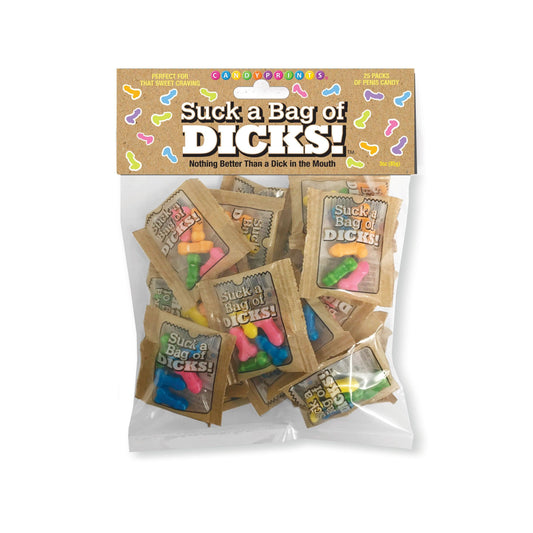 Suck a Bag of Dicks! 25 Individual Fun Size Packages - Love It Wet