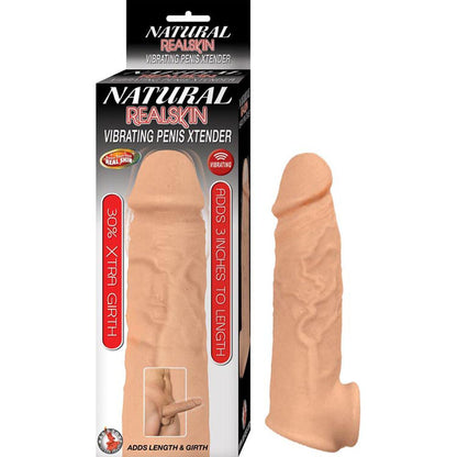 Natural Realskin Vibrating Penis Xtender - Love It Wet