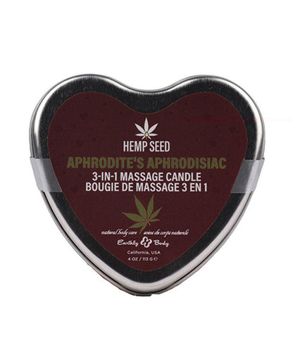 Hemp Seed 3-in-1 Valentines Day Candle - Ero's Embrace 4 Oz - Love It Wet