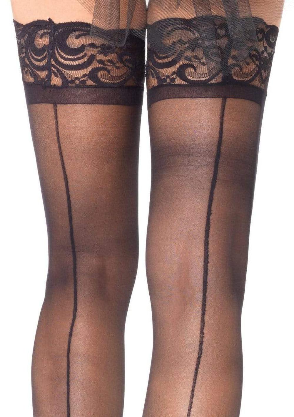 Stay Up Sheerthigh Highs - Black - One Size - Love It Wet