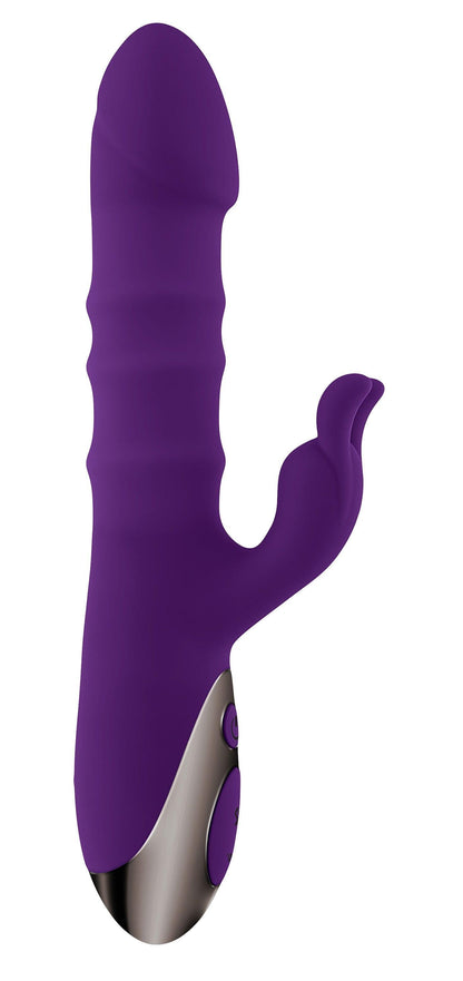 Playboy Pleasure - Hop to It - Rabbit Vibrator - Dark Purple - Love It Wet