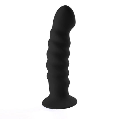 Kendall Silicone Dong Swirled Satin Finish - Black - Love It Wet