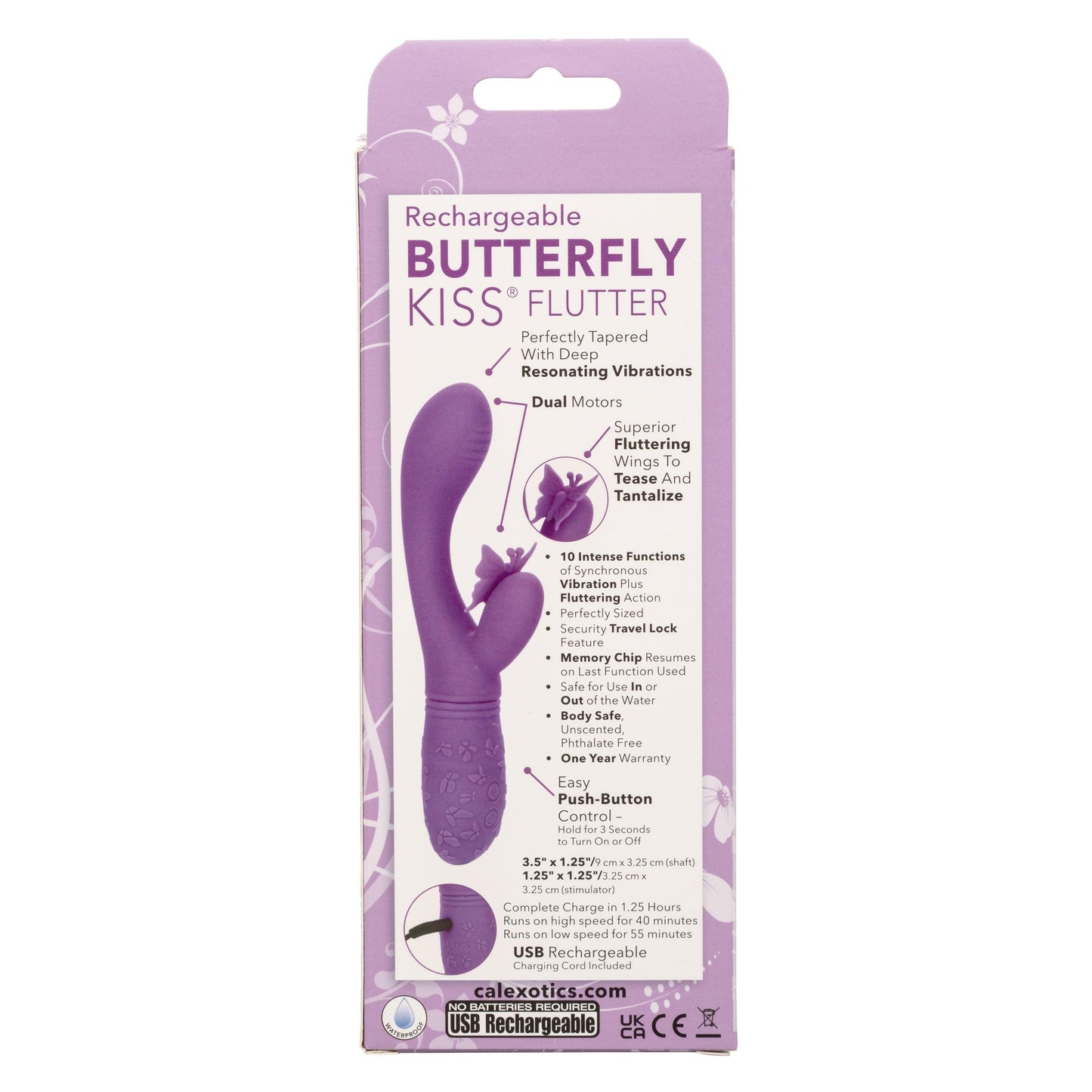 Rechargeable Butterfly Kiss Flutter - Purple - Love It Wet