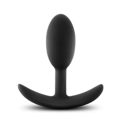 Luxe - Wearable Vibra Slim Plug - Medium - Black - Love It Wet