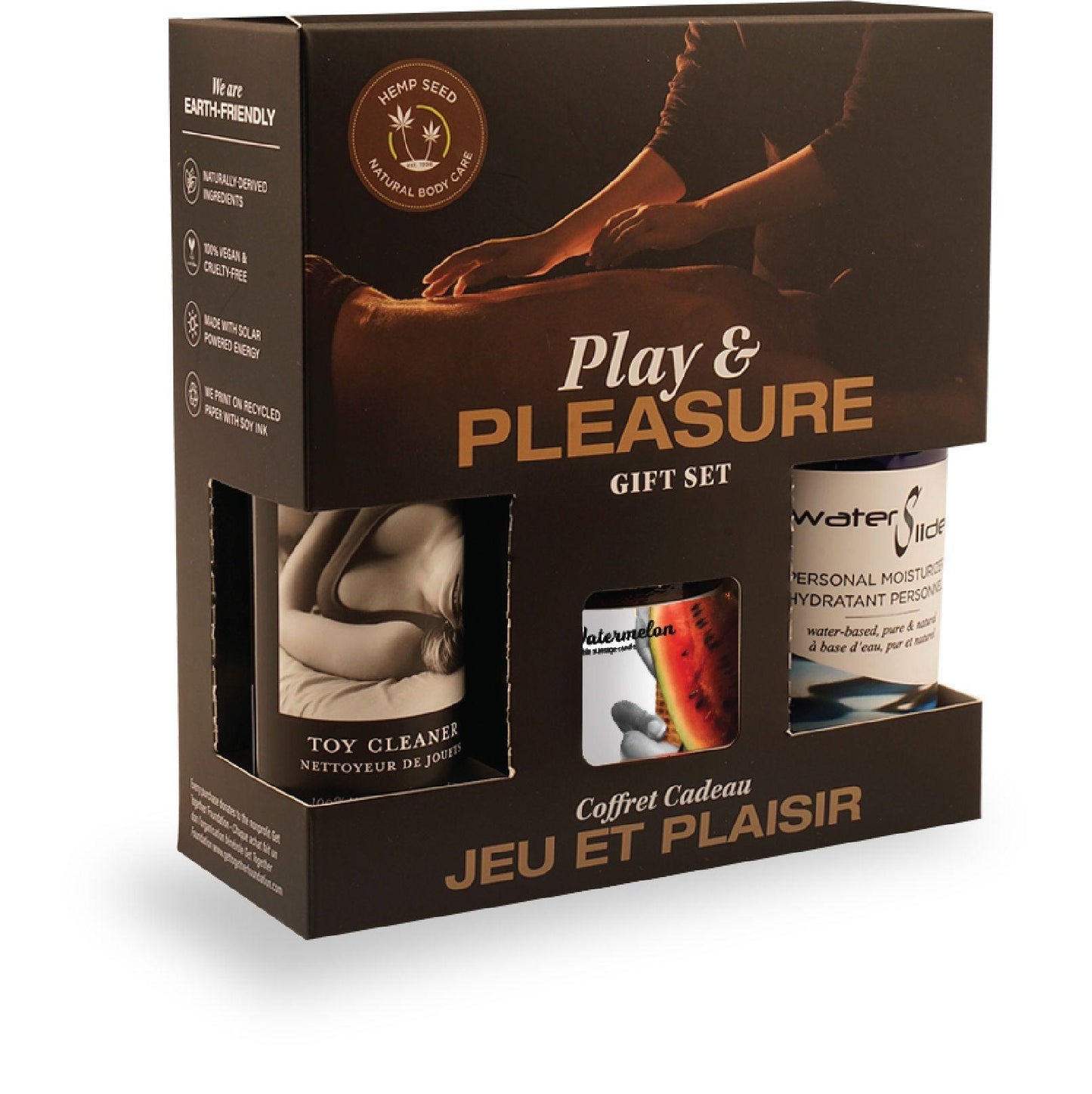 Hemp Seed by Night Play and Pleasure Gift Set - Pleasure Gift Set - Watermelon - Love It Wet