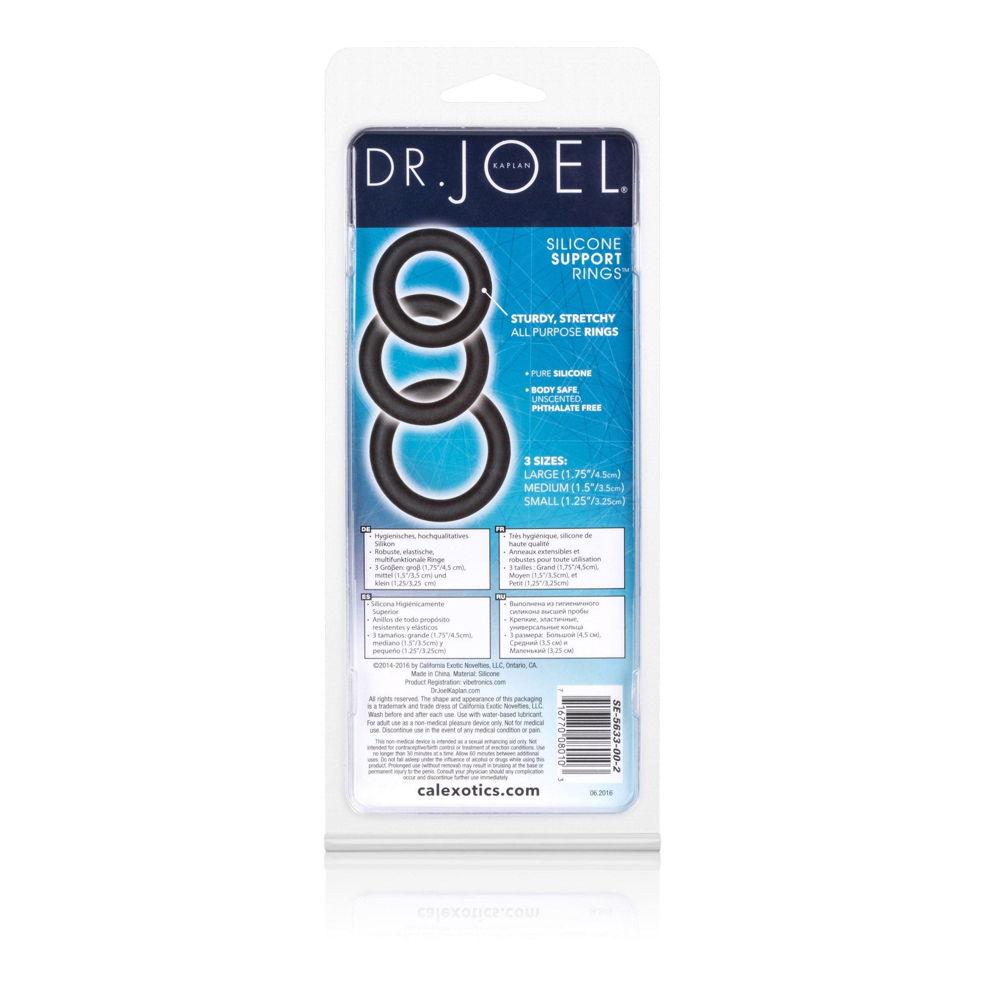 Dr. Joel Kaplan Silicone Support Rings - Black - Love It Wet