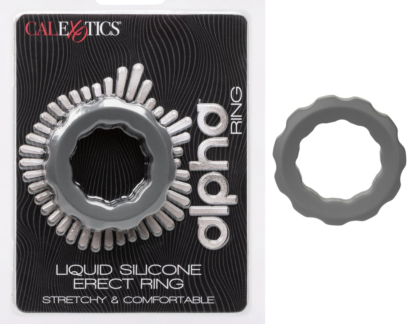 Alpha Liquid Silicone Erect Ring - Gray - Love It Wet