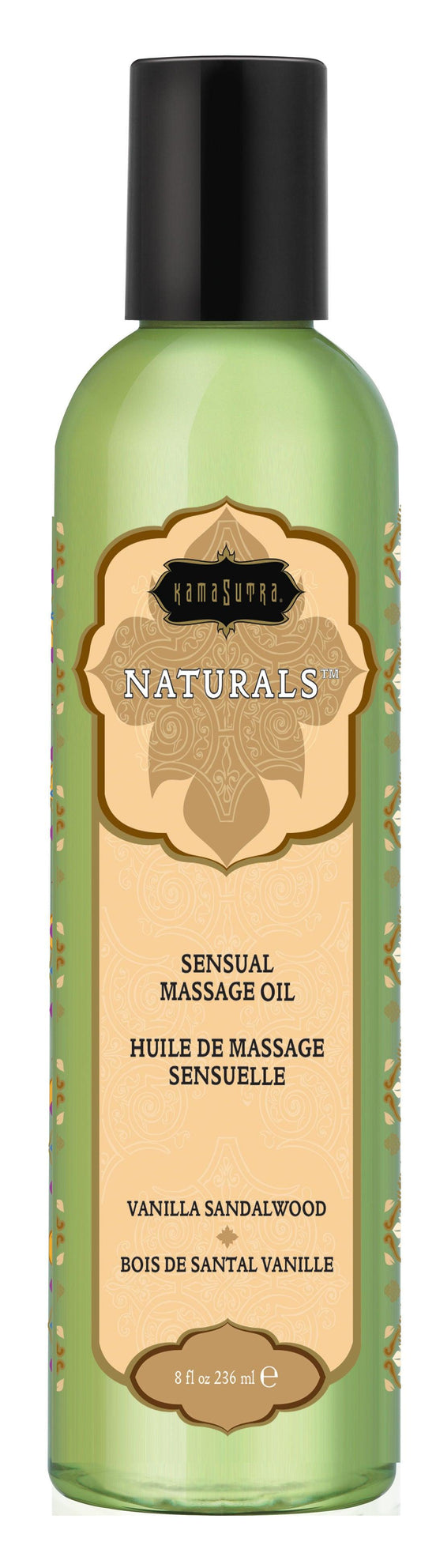 Naturals Massage Oil - Vanilla Sandalwood 8 Fl. Oz. - Love It Wet