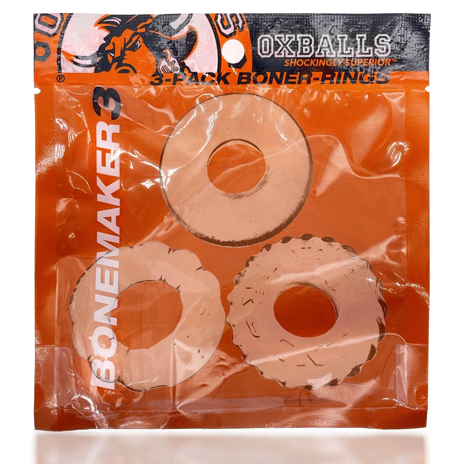 Bonemaker 3-Pack Boner Rings - Clear - Love It Wet