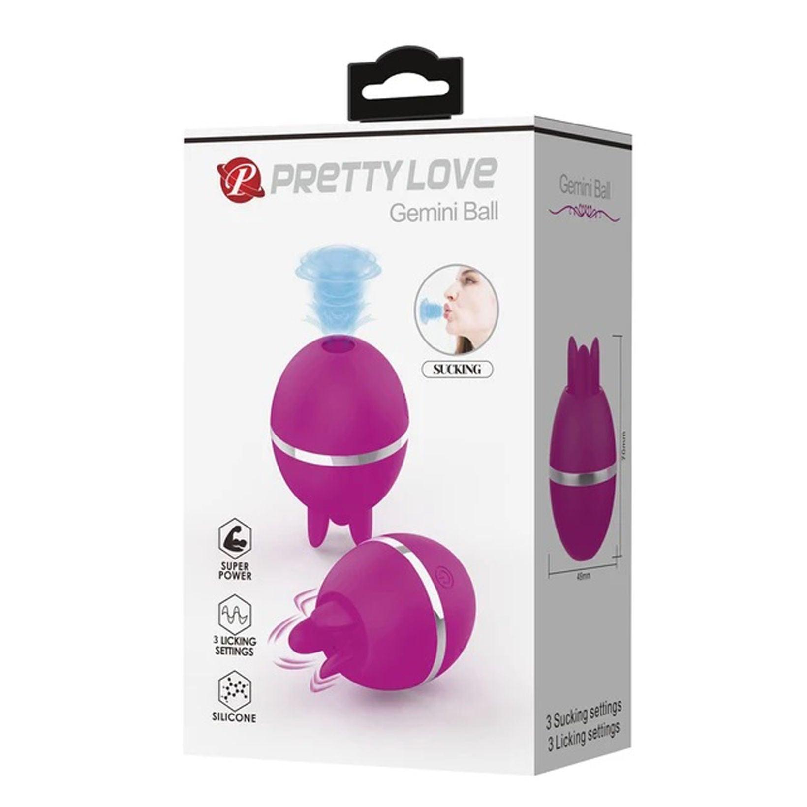 Pretty Love - Gemini Ball - Fuchsia - Love It Wet