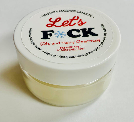 Let's Fuck Massage Candle - Peppermint Marshmallow 1.7 Oz - Love It Wet