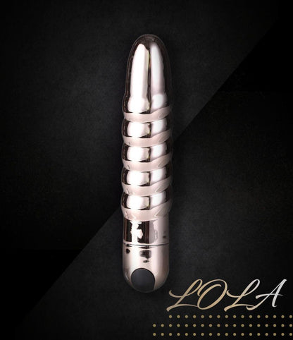 Lola 10 Function Vibrating Twisty Bullet - Rose Gold - Love It Wet