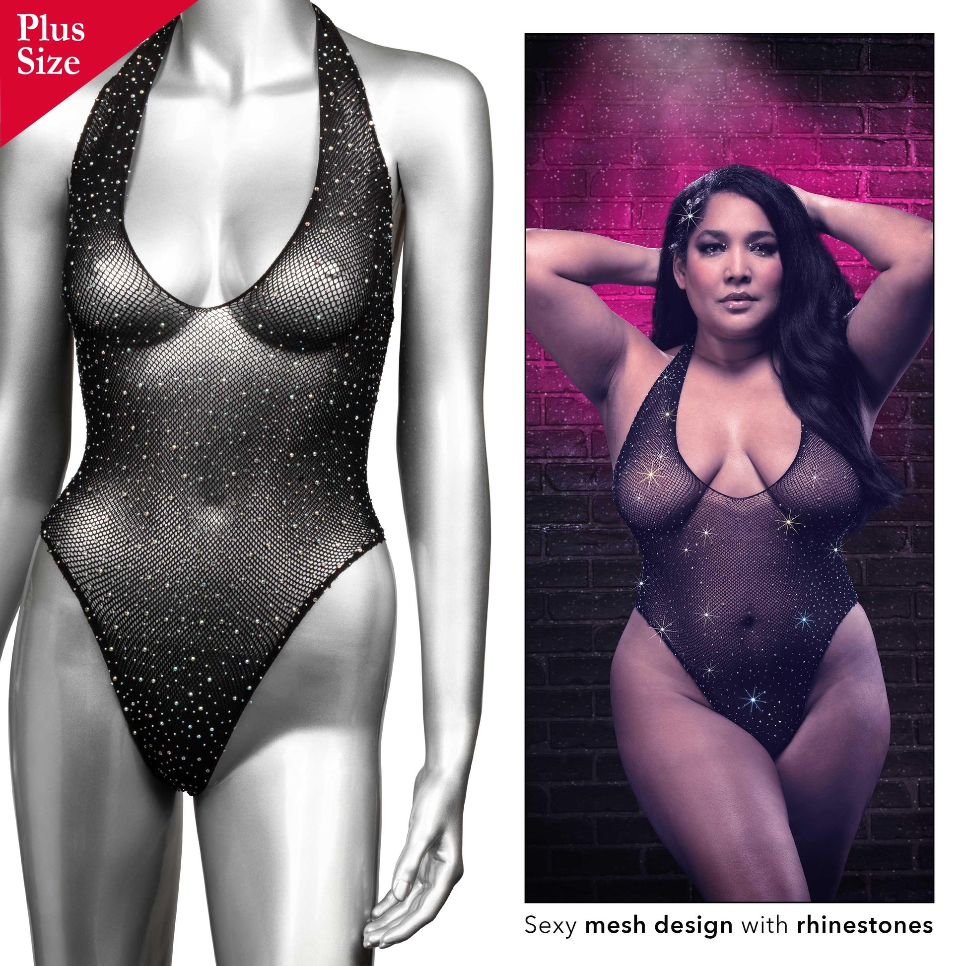 Radiance Deep v Body Suit - Queen - Black - Love It Wet