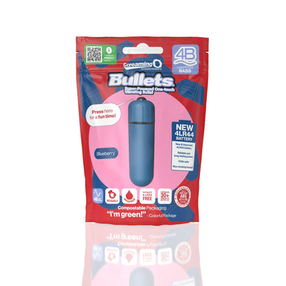 Screaming O 4b - Bullet - Super Powered One Touch Vibrating Bullet - Grape - Love It Wet