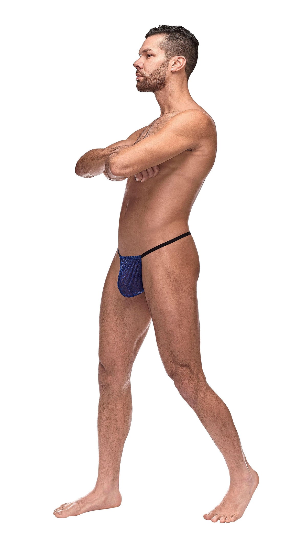Diamond Mesh Posing Strap - One Size - Navy - Love It Wet