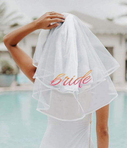 Glitterati Bride Veil - White - Love It Wet