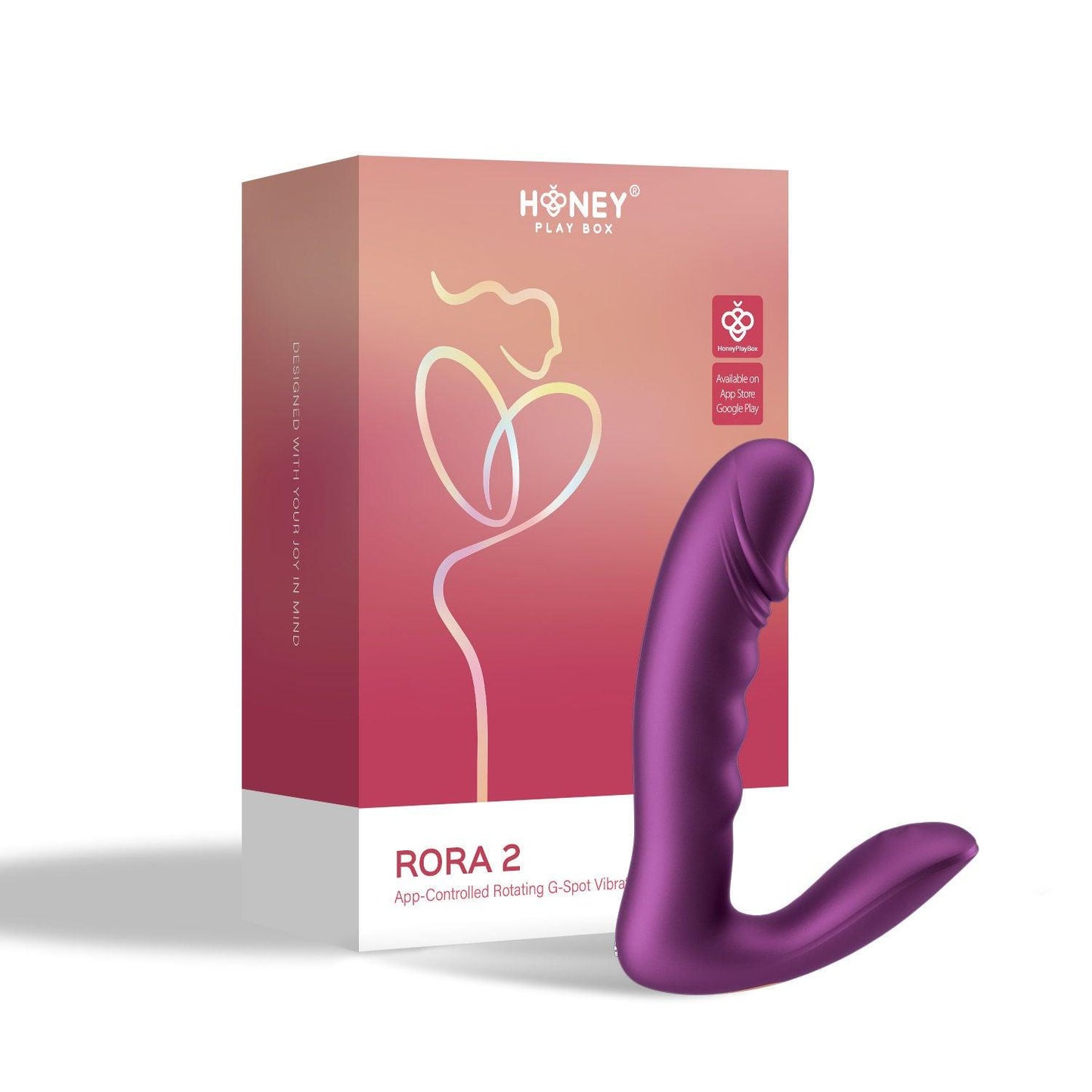 Rora - App Controlled Rotating G-Spot Vibrator and Clitoral Stimulator - Purple - Love It Wet