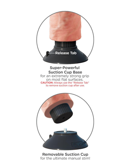 King Cock 7-Inch Vibrating Cock - Light - Love It Wet