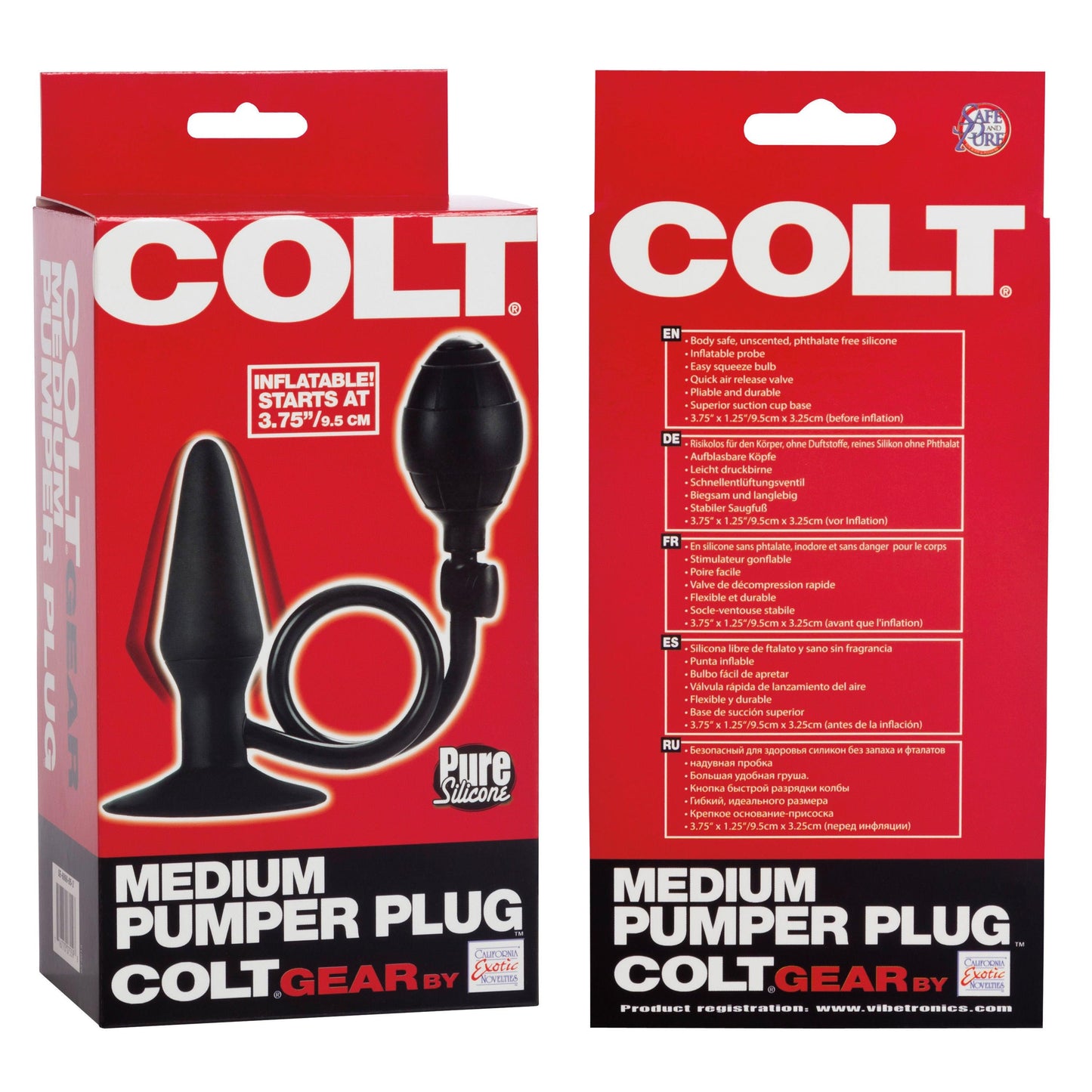 Colt Medium Pumper Plug - Black - Love It Wet