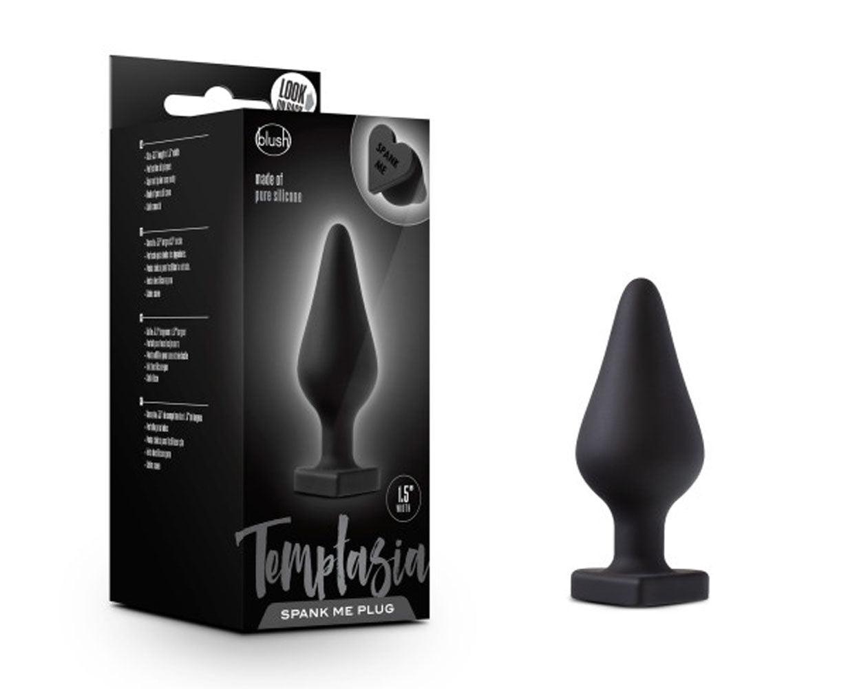 Temptasia - Spank Me Butt Plug - Black - Love It Wet