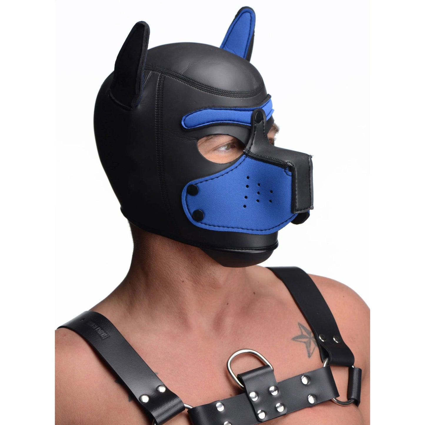 Spike Neoprene Puppy Hood - Red - Love It Wet