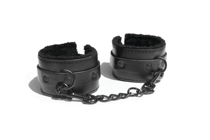 Sex and Mischief Shadow Fur Handcuffs - Love It Wet