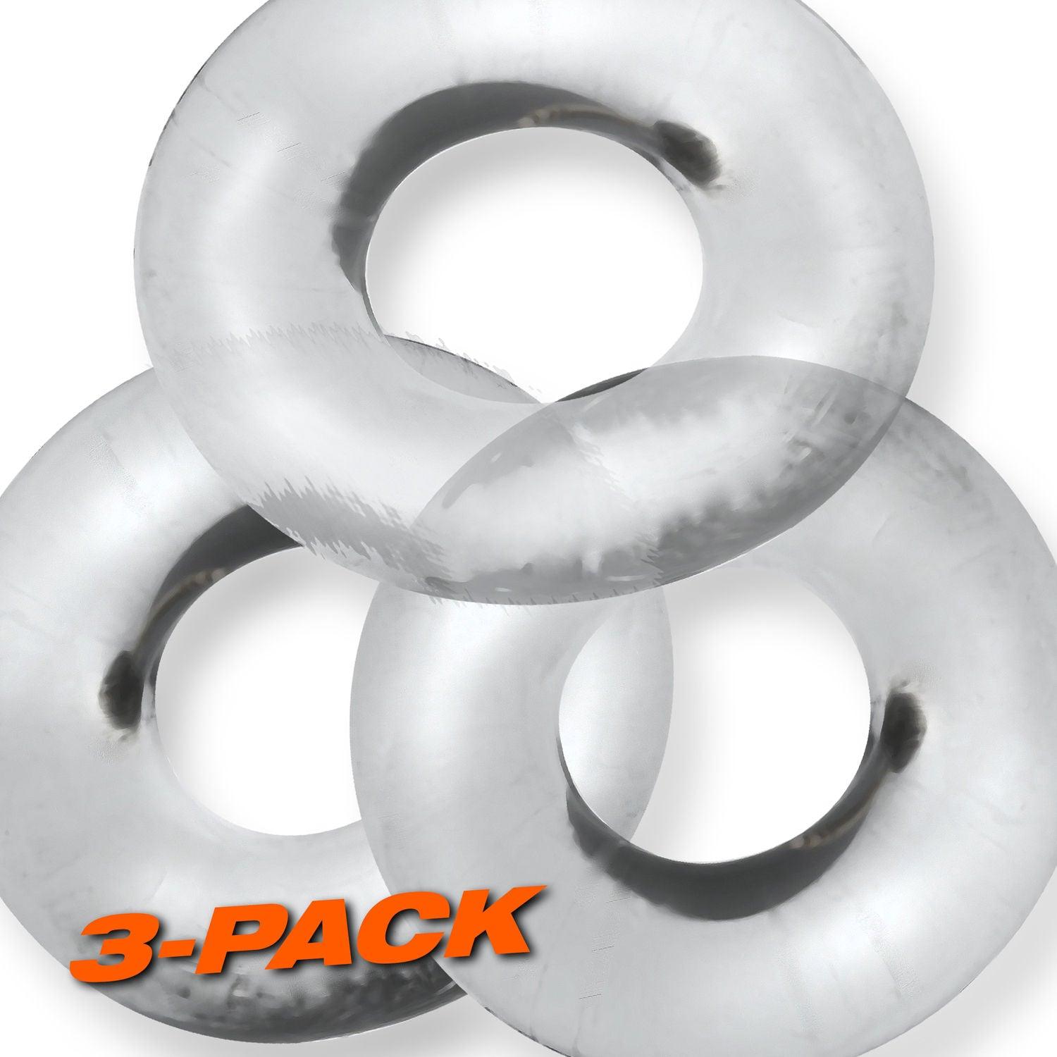 Fat Willy 3-Pack Jumbo C-Rings - Black - Love It Wet