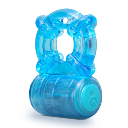 Stay Hard - Rechargeable 5 Function Cock Ring - Blue - Love It Wet