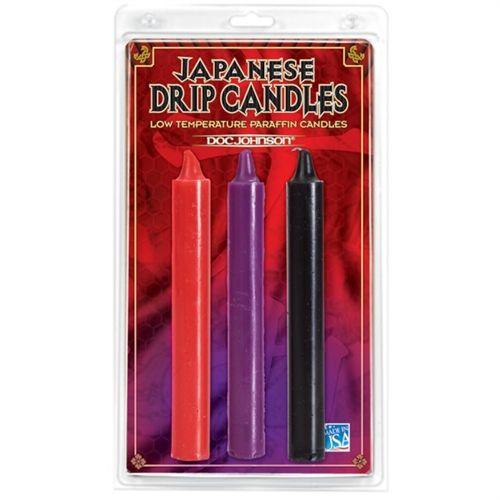 Japanese Drip Candles Set of 3 - Assorted Colors - Love It Wet