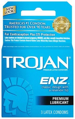 Trojan Enz Lubricated - 3 Pack - Love It Wet