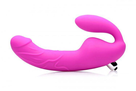 Royal Rider Vibrating Strapless Strap- on Dildo - Pink - Love It Wet