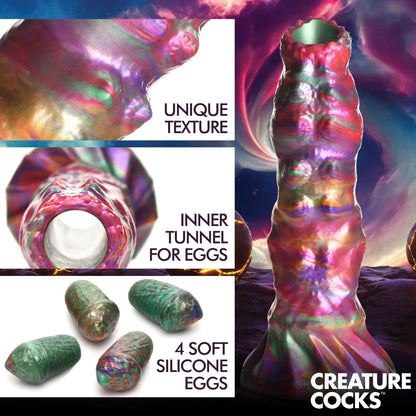 Larva Silicone Ovipositor Dildo With Eggs - Multicolor - Love It Wet