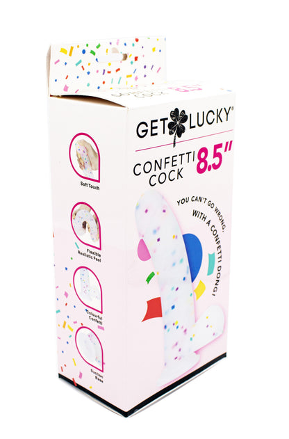 Get Lucky Confetti Cock - 8.5 Inch - Love It Wet