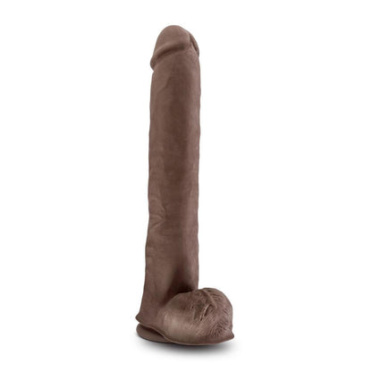 Au Naturel - Daddy - 14 Inch Sensa Feel Dual Density Dildo - Chocolate - Love It Wet