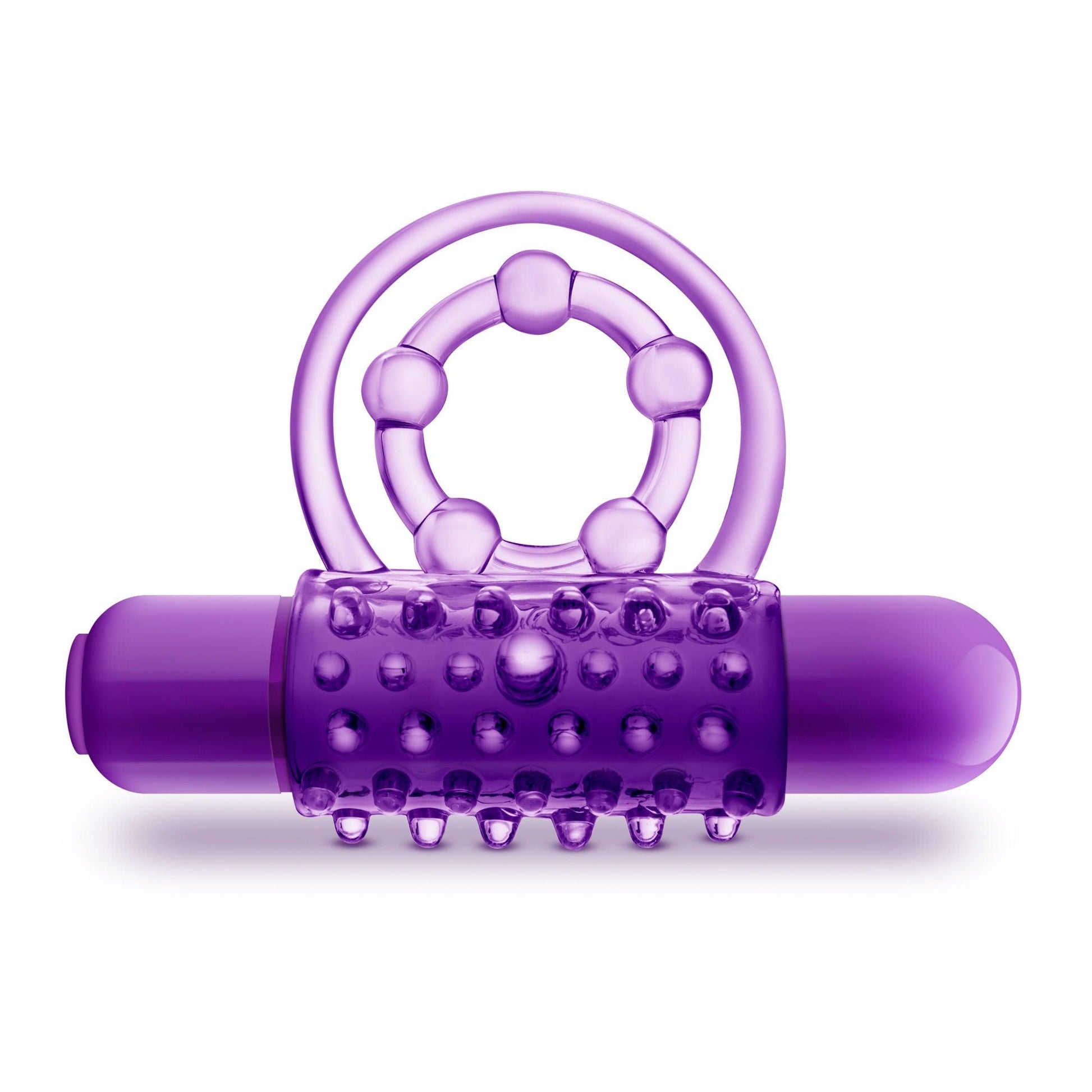 Play With Me - the Player - Vibrating Double Strap Ring - Purple - Love It Wet