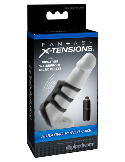 Fantasy X-Tensions Vibrating Power Cage - Black - Love It Wet