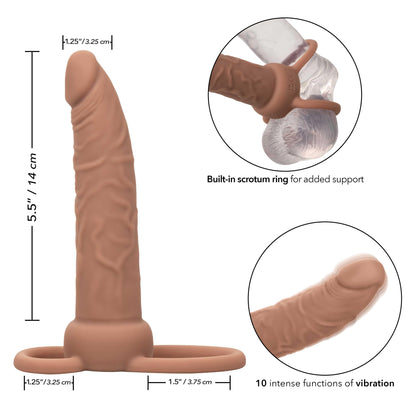 Performance Maxx Rechargeable Dual Penetrator - Brown - Love It Wet